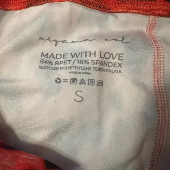 ULTRA RARE OAK Red Neon Cheetah Niyama Sol Leggings S - Picture 3 of 5